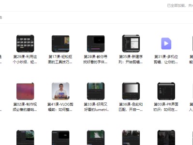 【教程】花了998购买的Pr基础全通关:从0到1,进阶剪辑大神(完结)