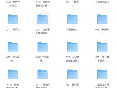 99套小吃配方+创业落地指南总共80G（价值3999）