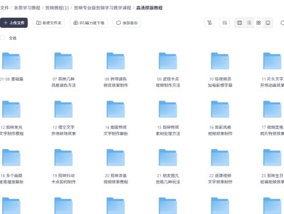 从剪辑大神那里花高价买来的剪影教程,一共19G,够你学了!