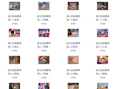 迪士尼启蒙英语.适合2-9岁.儿童英文动画.中英双字幕