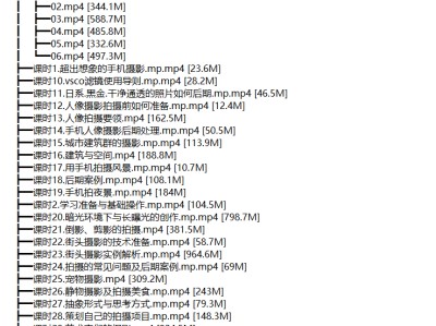 价值699元的手机摄影全系课:入门到创作【完整版】